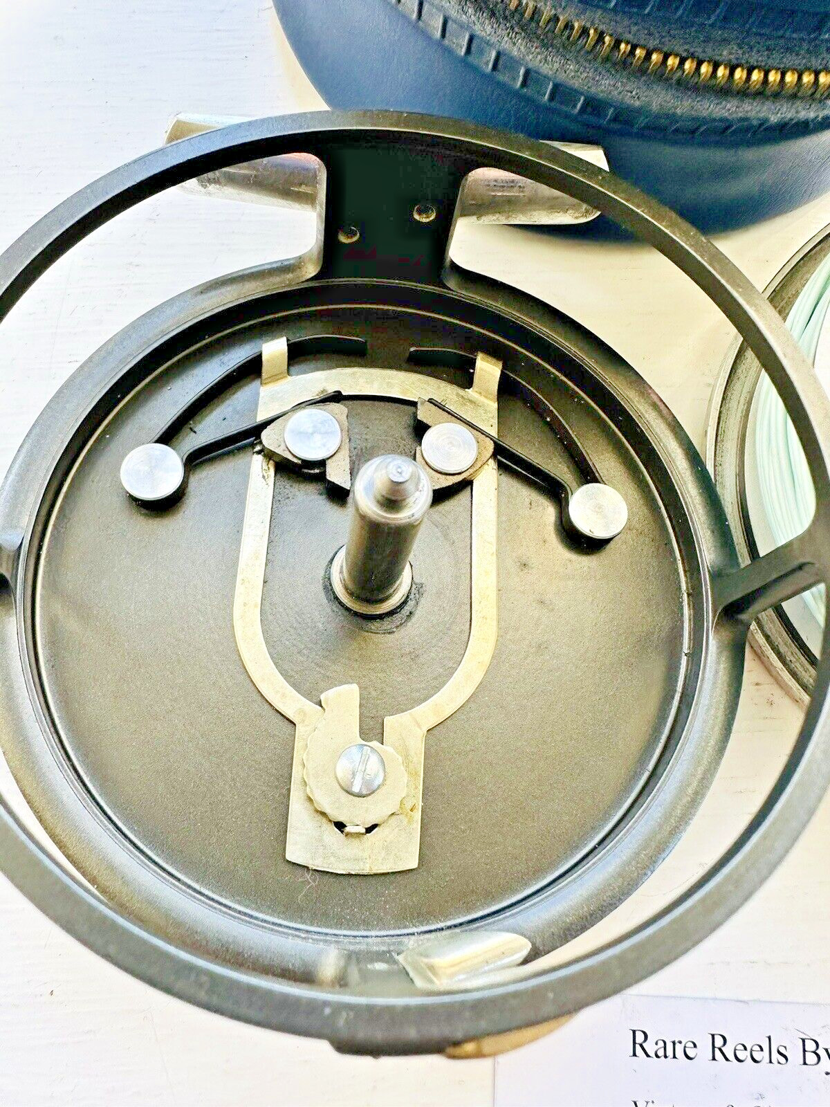 Vintage Hardy Marquis Salmon Number 1 Fly Reel with Case & Hardy Fly Line