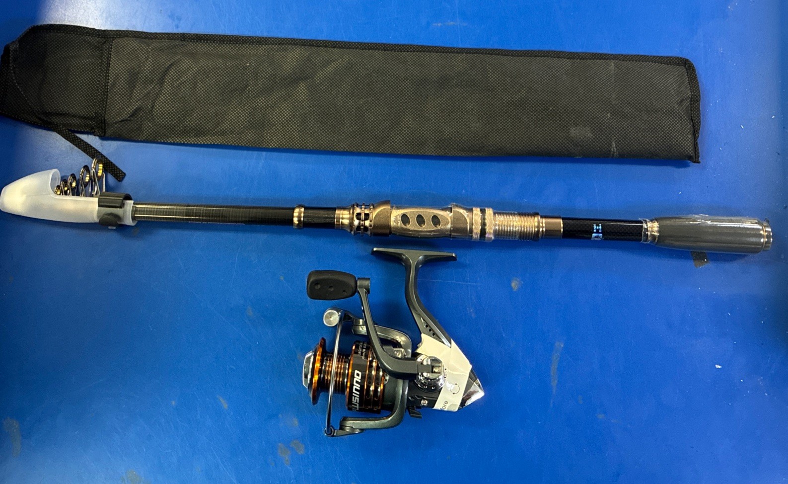 PLUSINNO Fishing Rod carbon fiber telescopic and HA3000 Spincasting Reel Combos