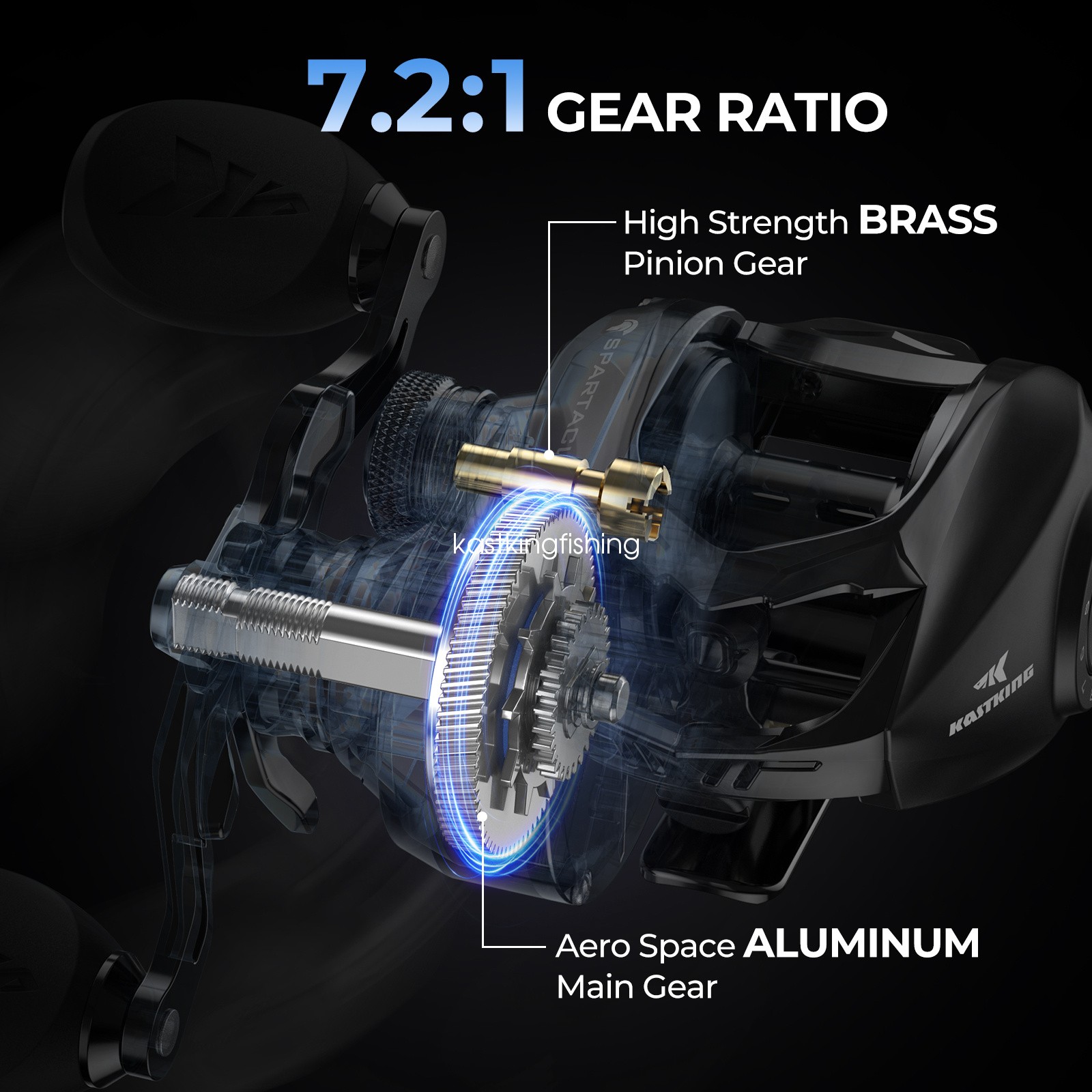 KastKing Spartacus II 7.2:1 freshwater/saltwater Baitcasting Fishing Reel HOT