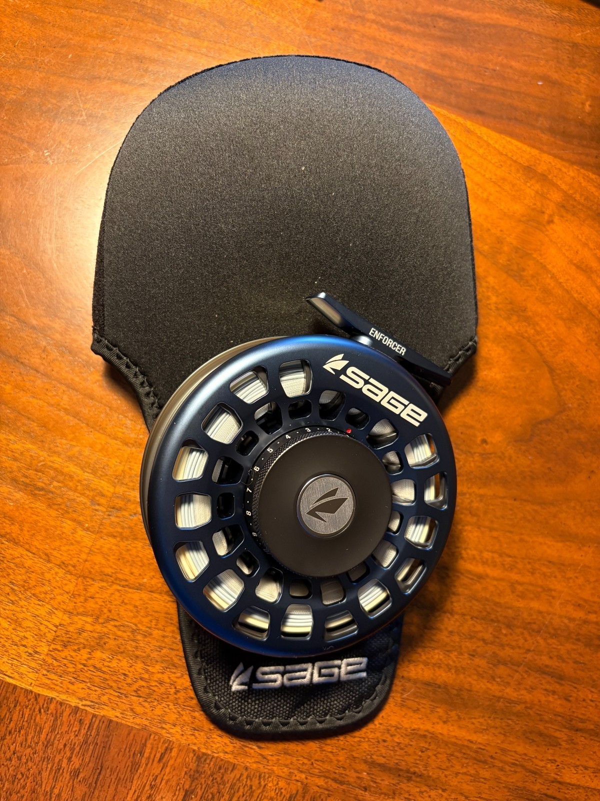 Sage Enforcer 7-8 Fly reel with pouch loaded with Bonefish line, never used