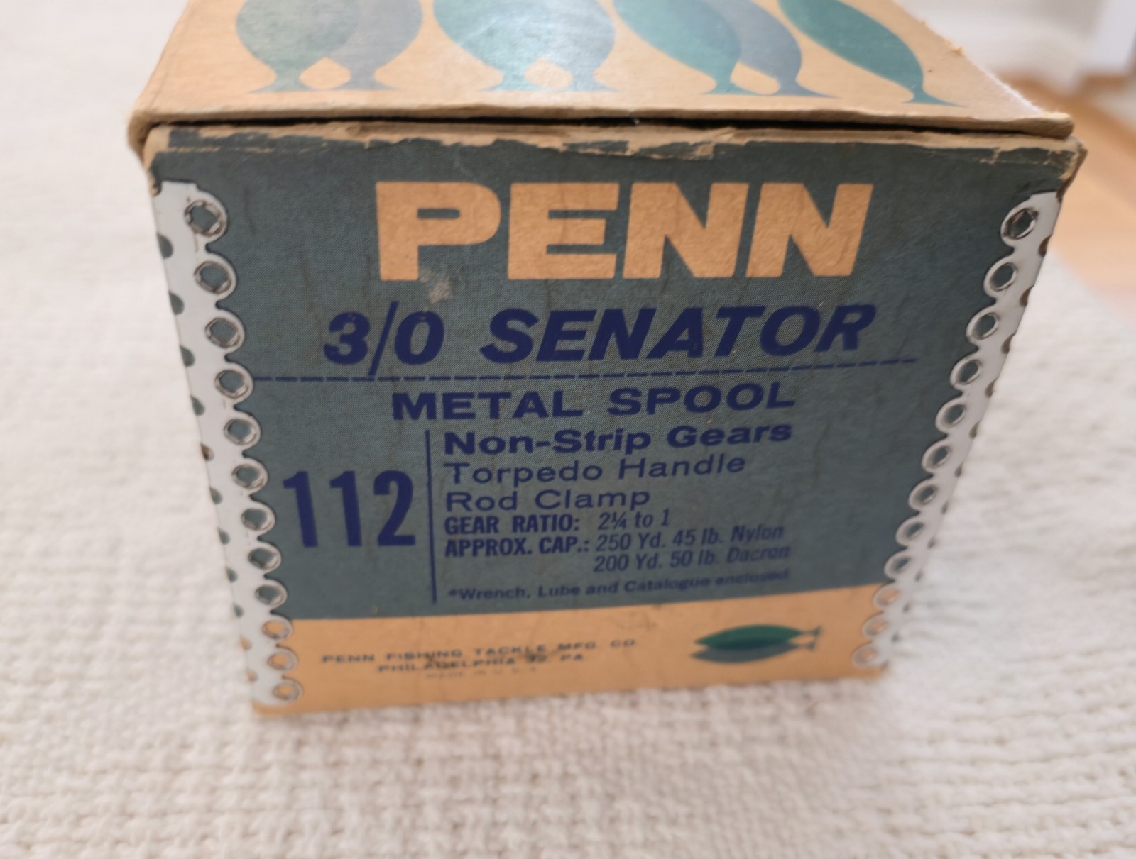 Penn 285 Reel with 112 Original Box Instruction Manual Spare Parts Envelope!