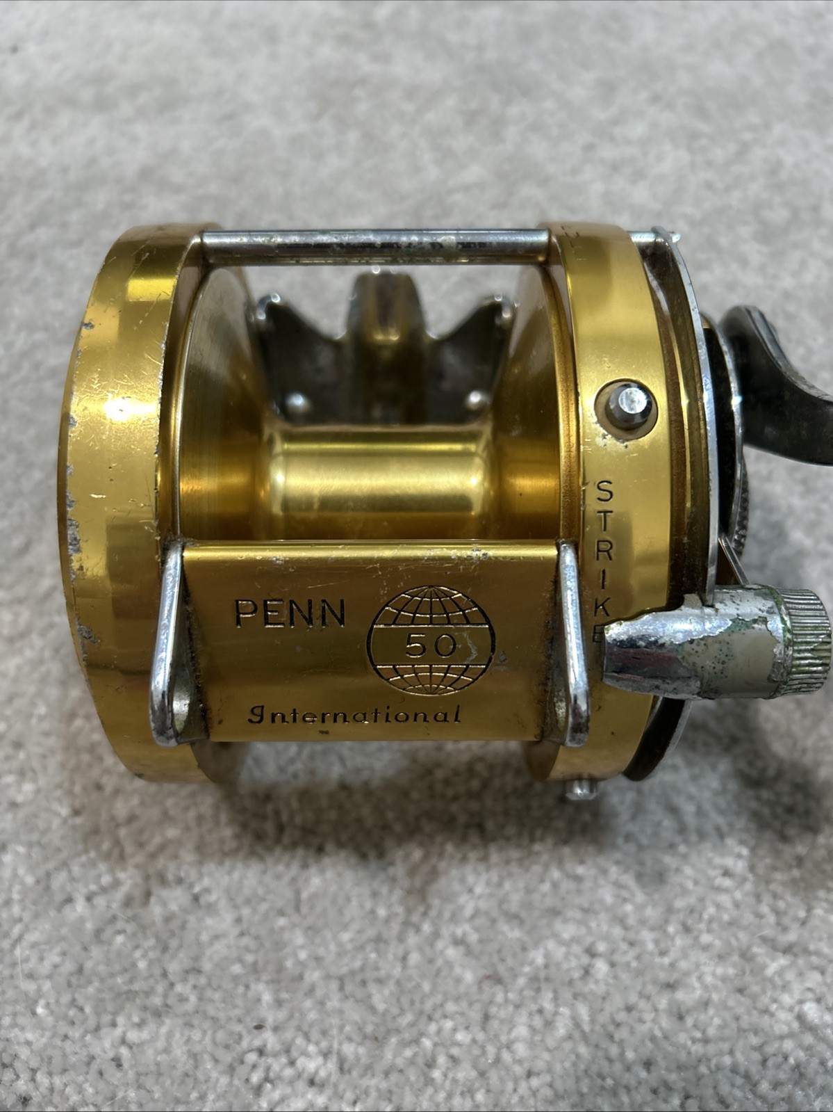 Vintage Penn International 50 Big Game Trolling Reel Gold Offshore Fishing Reel