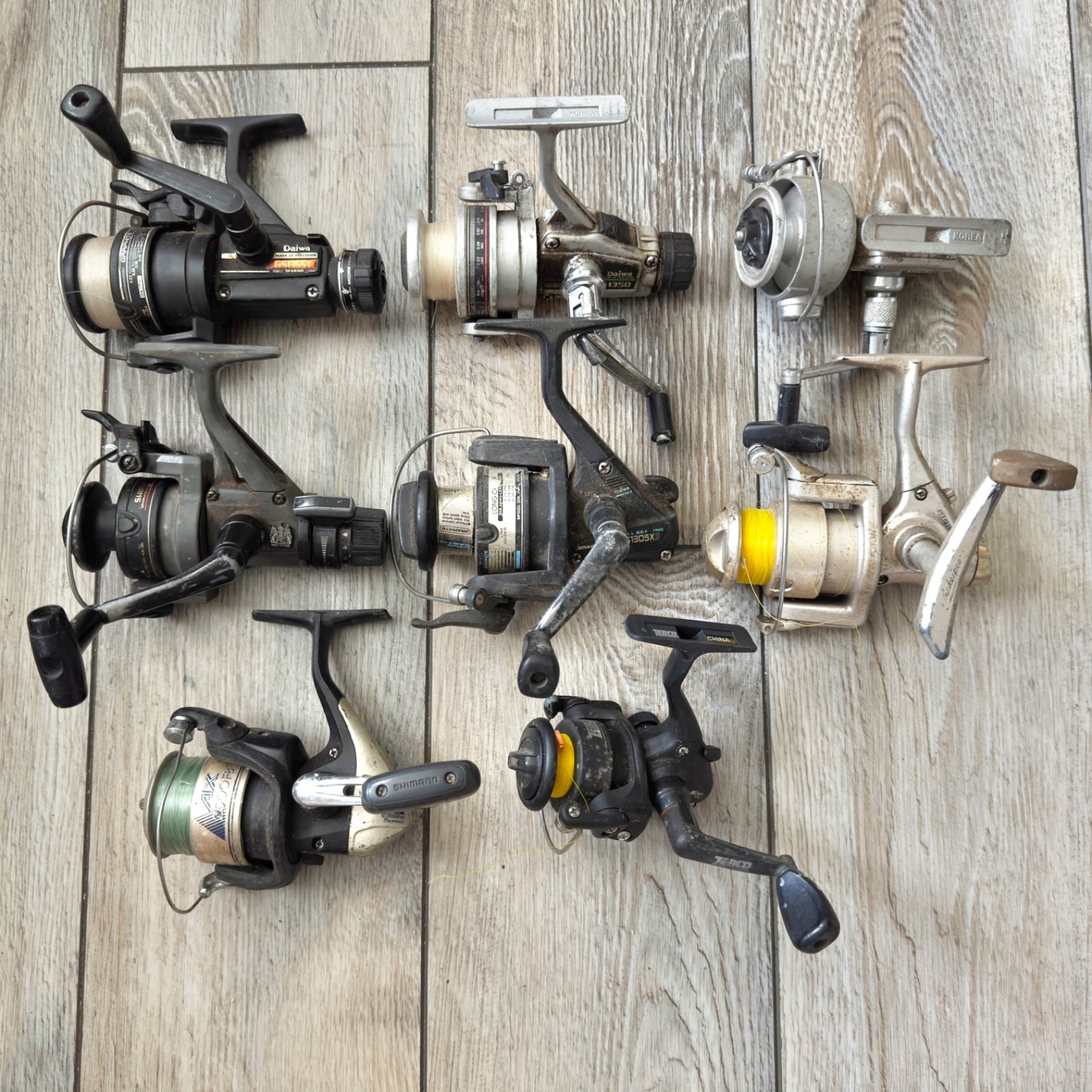 8 VTG Daiwa Shimano Zebco Shakespeare Spincast Fishing Reels For Parts Repair