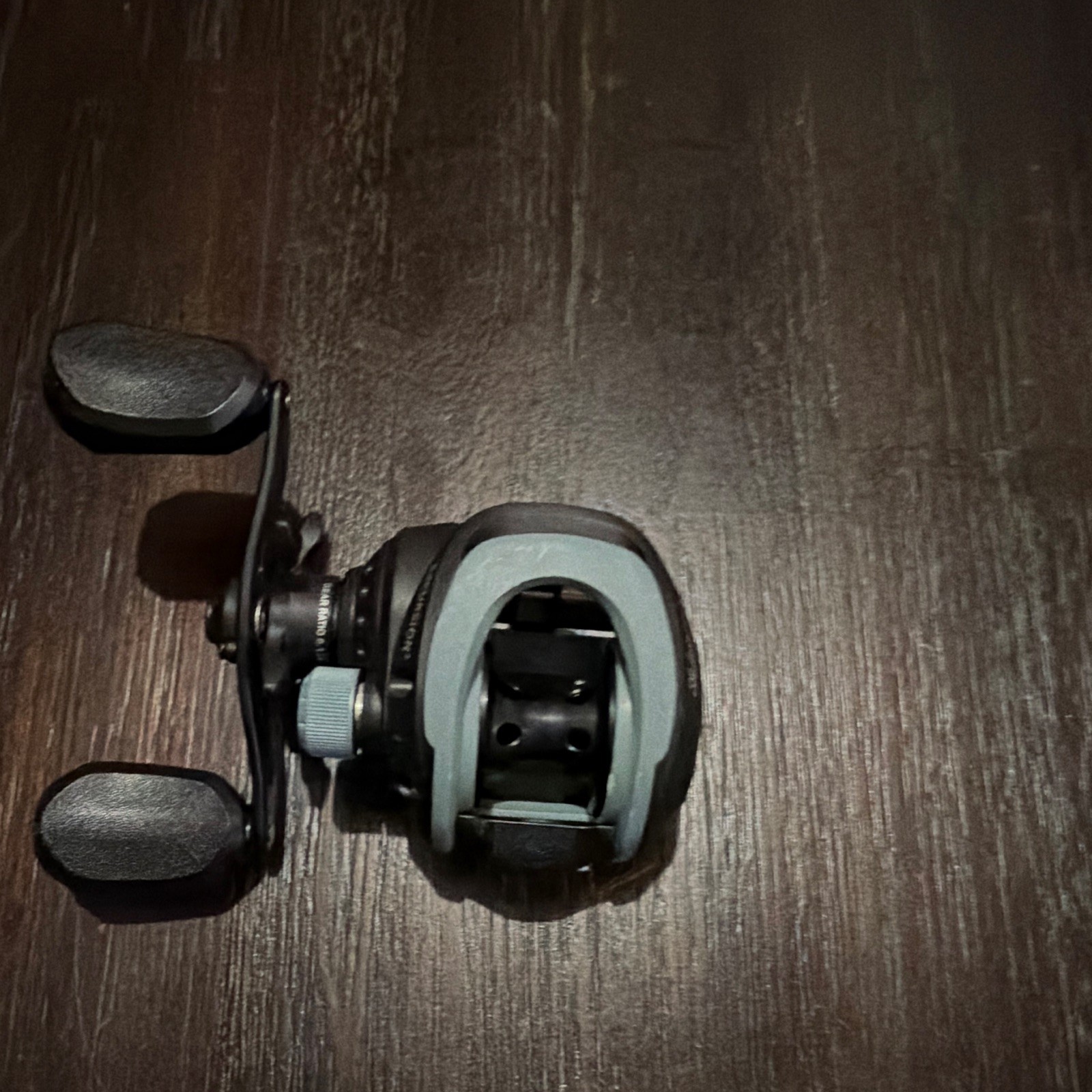 Low Profile Baitcast Reel Right-Hand Retrieve Star Drag Black/Gray