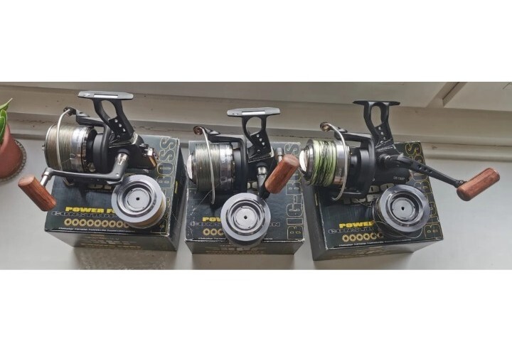 Cormoran UK CARP „5000 10Pi“ BIG BOSS Carp Reels + 3 × Electric Spools, Boxes Excellent