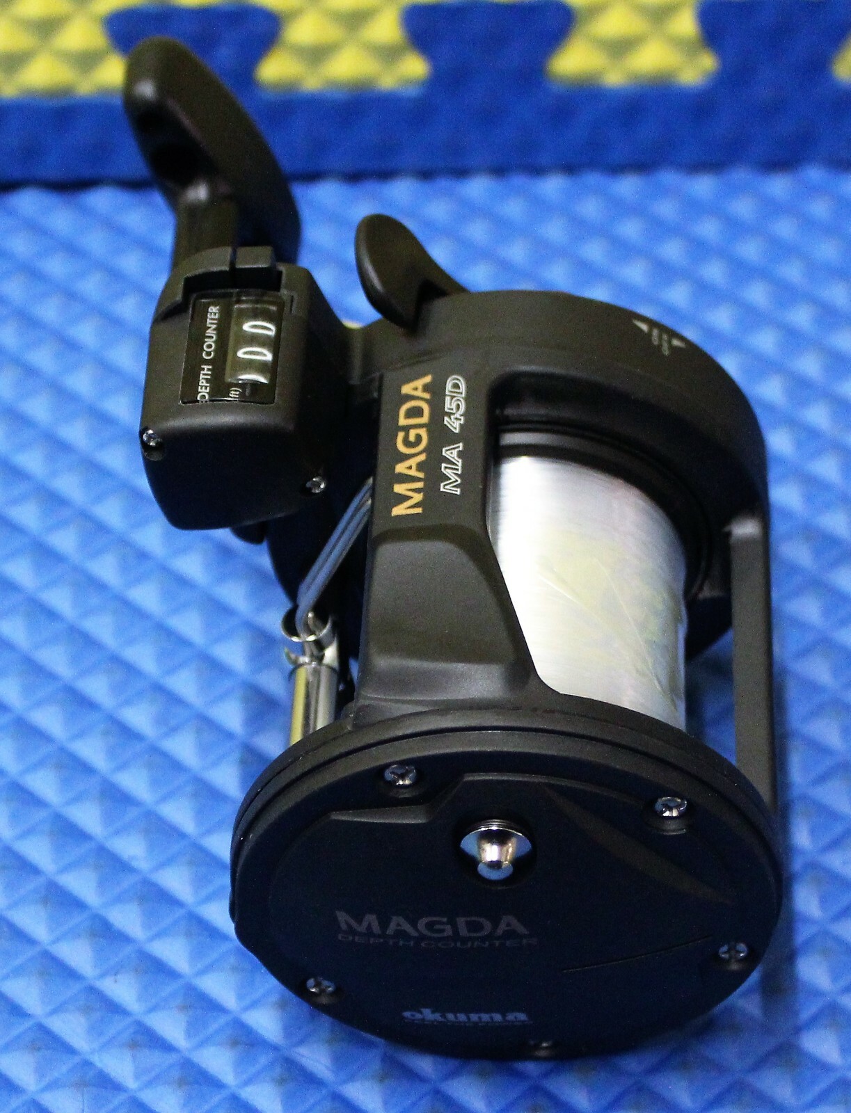Okuma Magda Line Counter Trolling Reel Pre-Spooled w/17lb/570yd Mono MA 45D 4PK