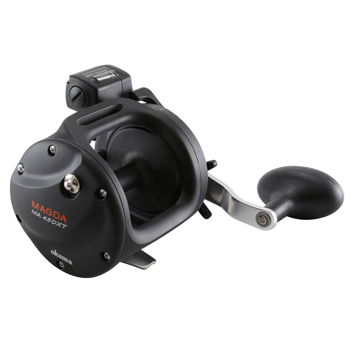 Okuma Magda Pro Line Counter Levelwind Trolling Reel, Small, Black/Silver, MA…