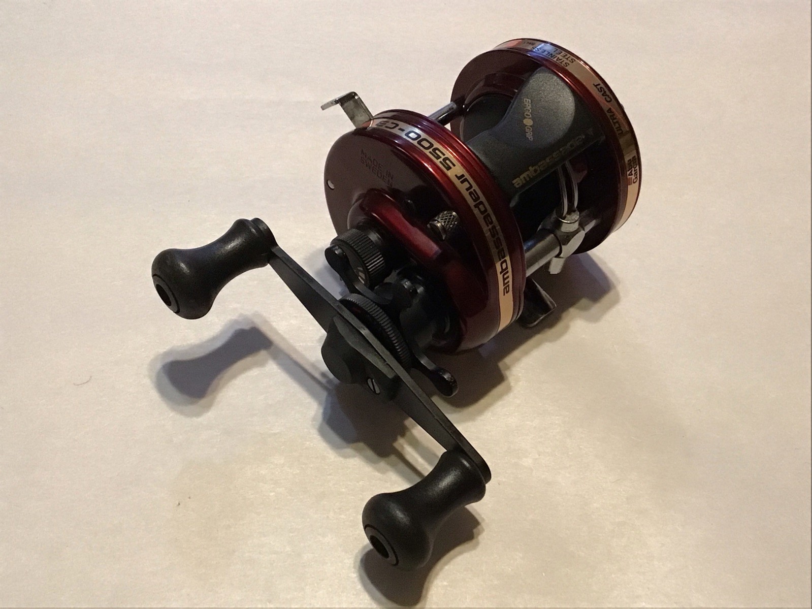 Abu Garcia Ambassadeur 5500-C3 2 Speed Autoshift RH Bait Cast Reel Nice! Lot 1