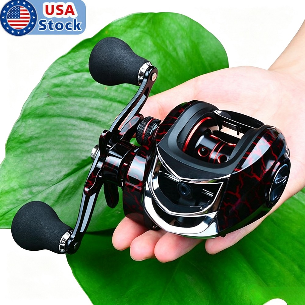 Metal Fishing Baitcasting Reel 18+1BB Right Hand 7.2:1 Gear Ratio 22LB Max Drag