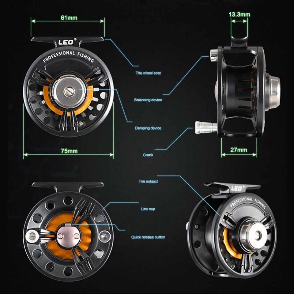 Fly Ice Fishing Reel Gear Metal Structure Wheel Fishing Tackle