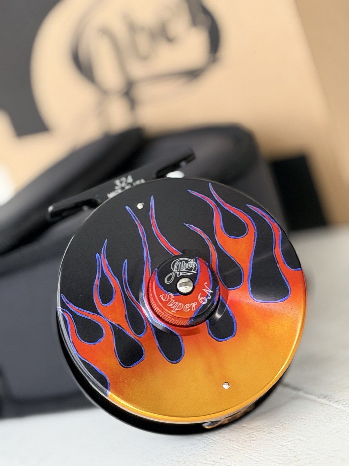 **BEAUTIFUL** ~RARE~🔥ABEL SUPER 6N FLAMES 6/7wt Reel🔥~LEGENDARY~🔥