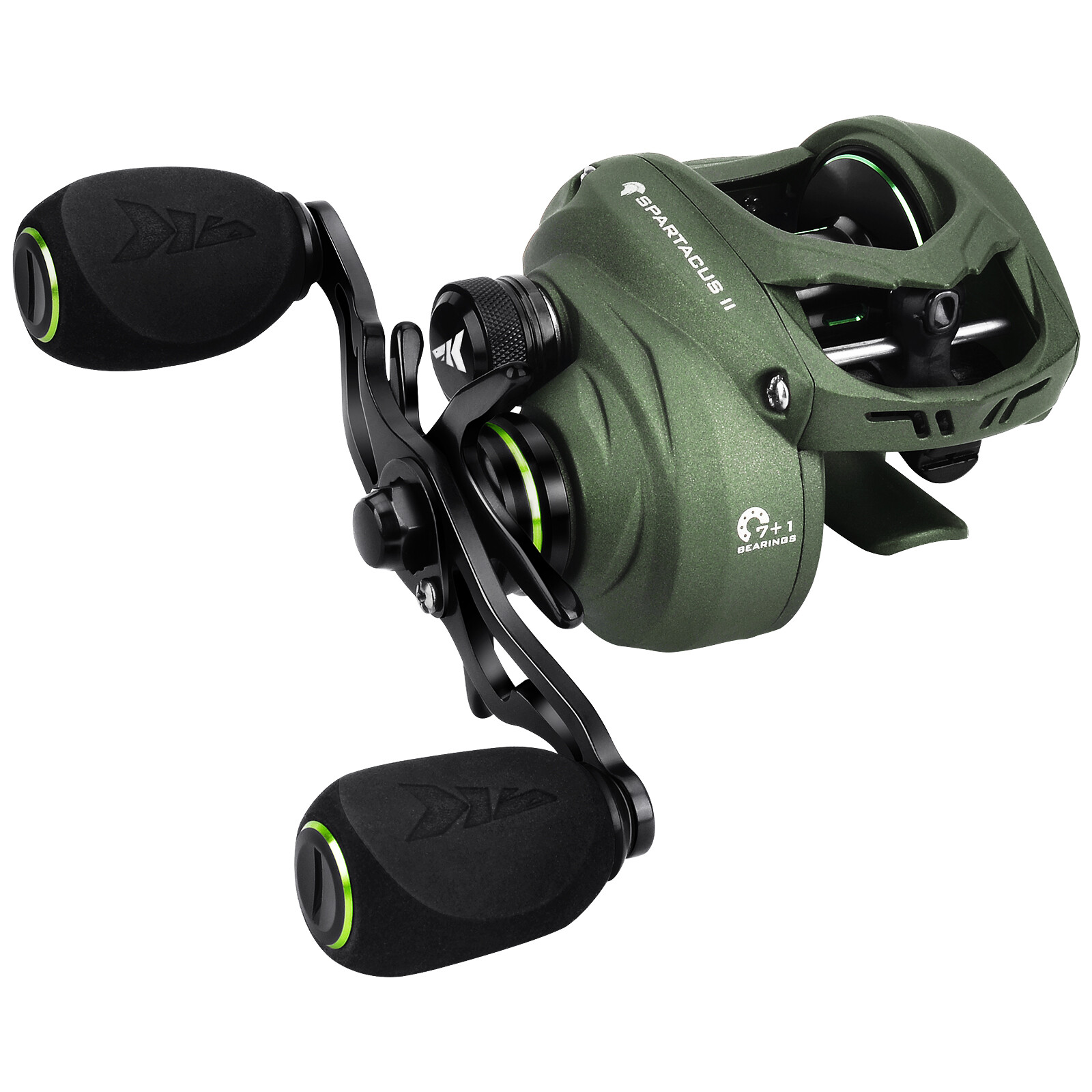 KastKing Spartacus II Baitcasting Reels 7.2:1 Right-Handed Stryker Green Reel