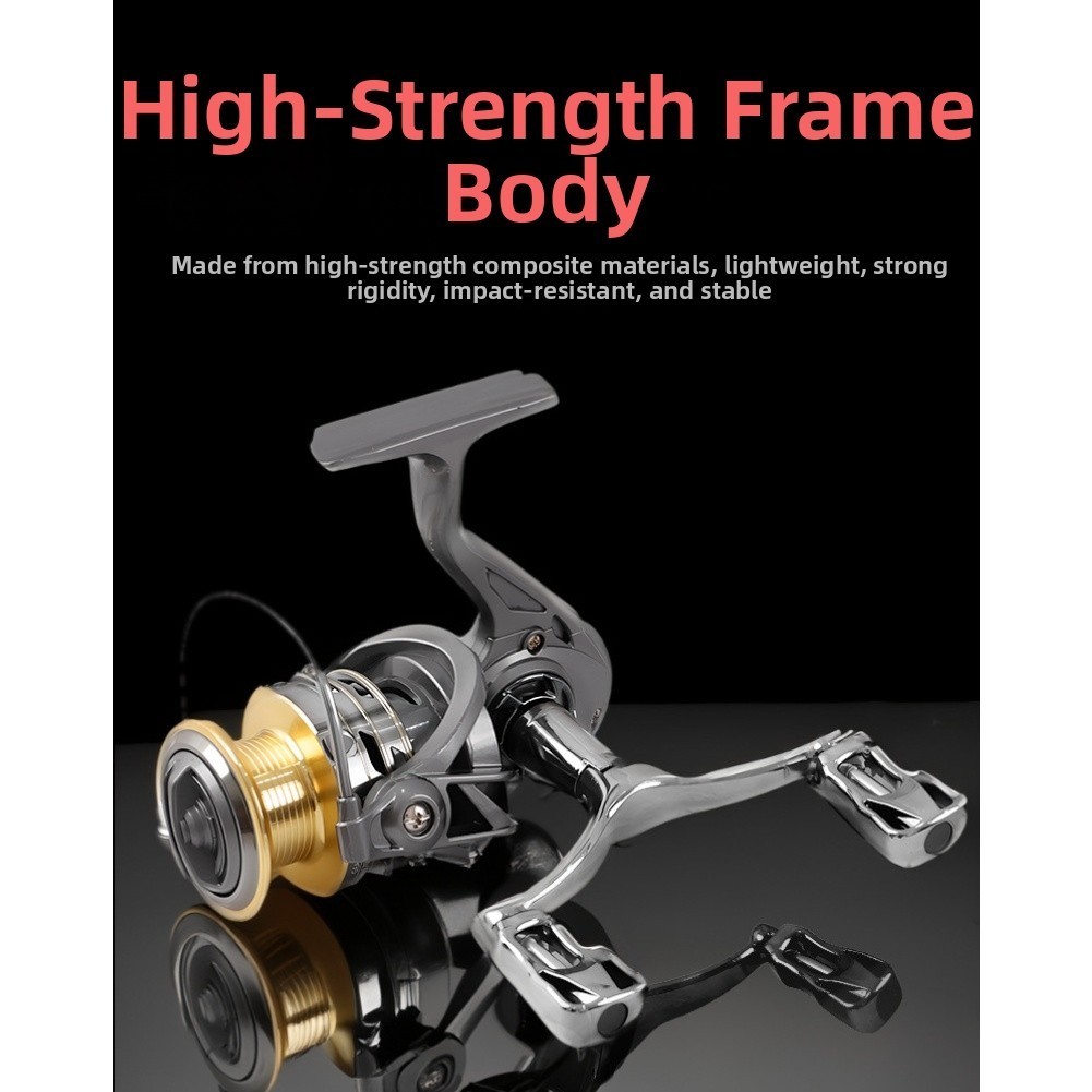 Anti Backlash Fixed Spool Reel Metal Body Double Crank Handle OK1000-OK7000