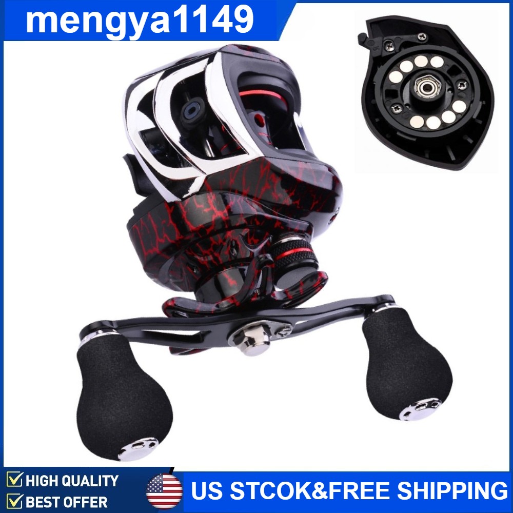 Baitcasting Fishing Reel 7.2:1 Gear Ratio Baitcaster Reel 22LB Max Drag 18+1BB