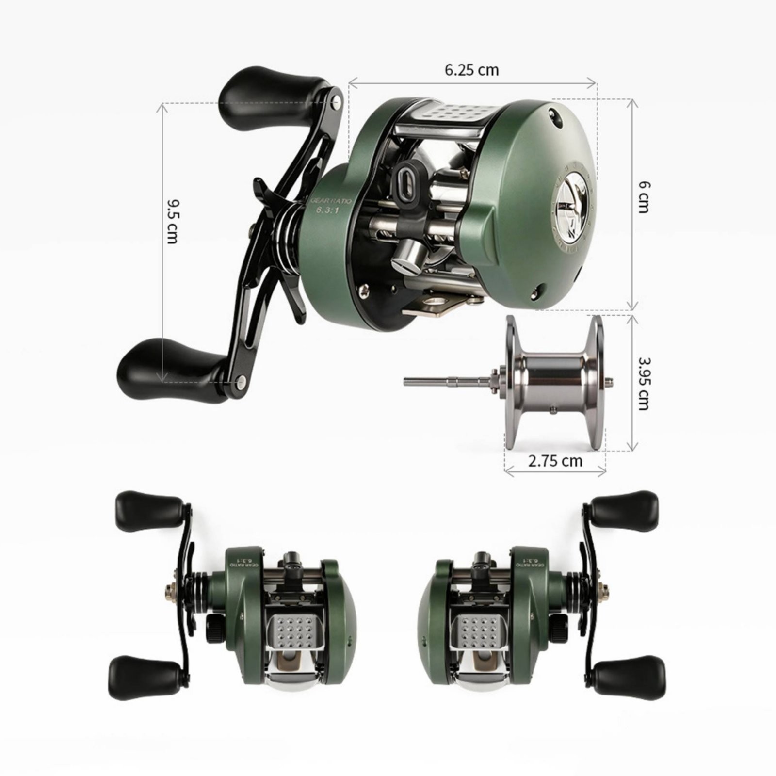Metal Reel Long Casting Round Reel Effortless Retrieve