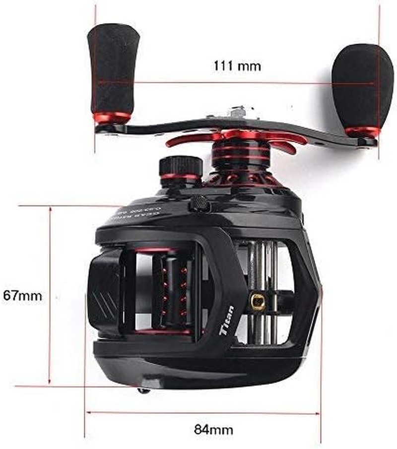 JOHNCOO Titan Baitcasting Reel Max Drag 13 Kgs Big Fish Fishing Reel for Saltwat