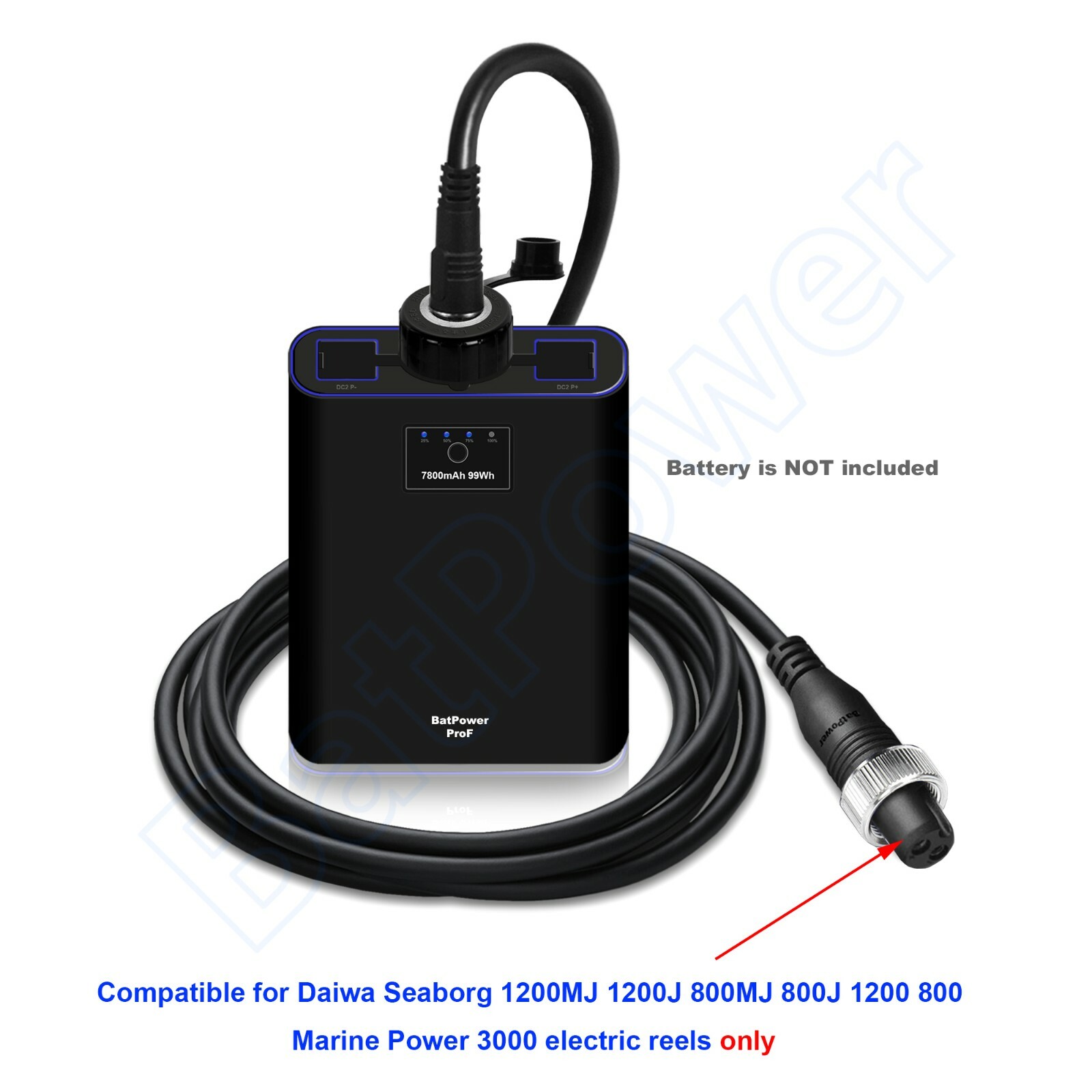 ProB 2M 3.5M Power Cable for Daiwa Marine Power 3000 Electric Fishing Reel Cord