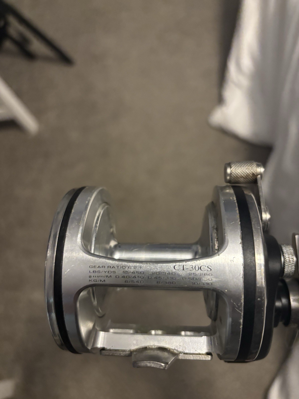 Okuma Catalina CT-30CS Right Hand Star Drag Baitcast Reel 6.2:1 15lb Silver