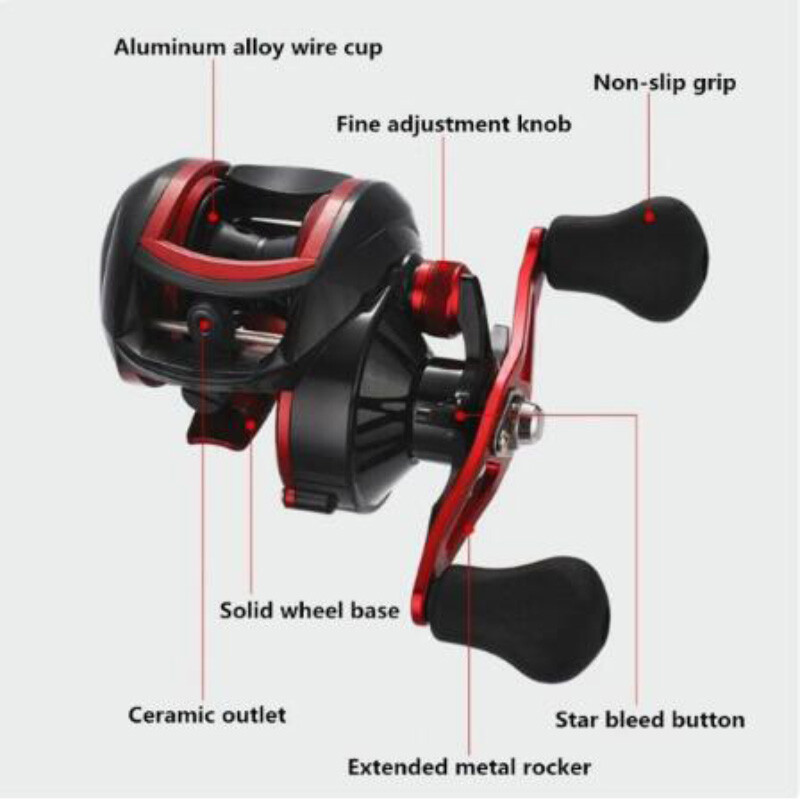 Baitcasting fishing Reels 8.1:1/7.1:1 Max Drag 8kg Freshwater Aluminum Spool New