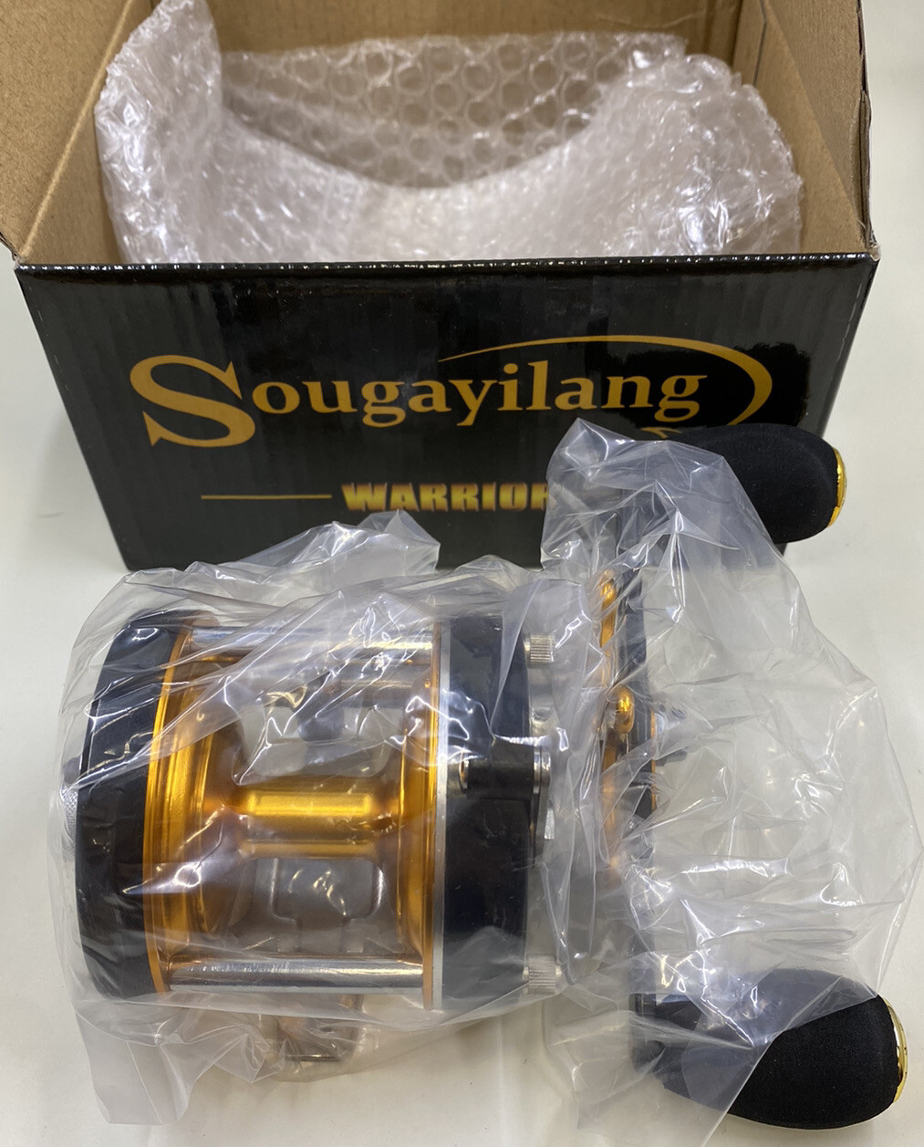 SOUGAYILANG WARRIOR BAITCASTING REEL WA4000 5.2:1(GOLD/BLACK) – NOB