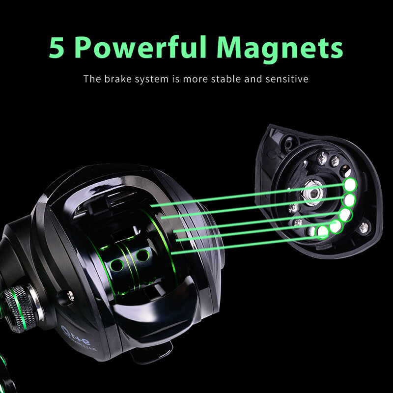 Baitcasting Reel 7.2:1 Magnetic Brake Freshwater Fishing Reel 18lb Max Drag