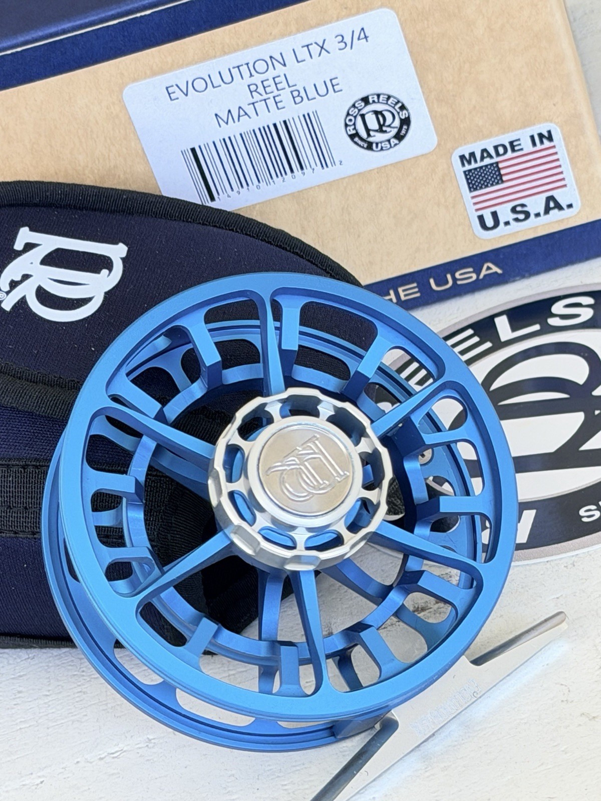 **BEAUTIFUL** 🔥 ROSS EVOLUTION LTX 3/4wt MATTE BLUE Fly Reel!! 🔥 ~New~