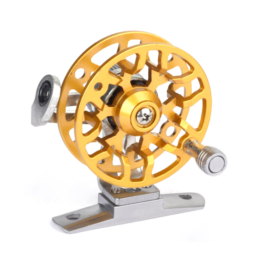 Fly Fishing Reel All Metal 1:1 Gear Ratio Large Arbor Ice Fishing Reel for Right