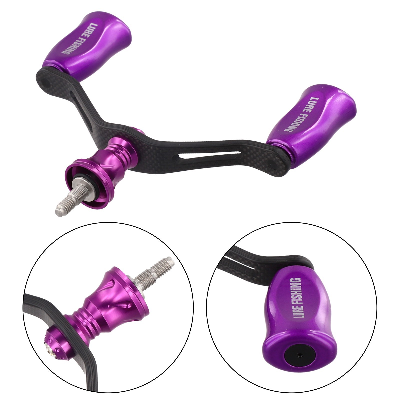 Carbon Fibre Handle Double Rocker Handle Reel Customization 12 Color Choices