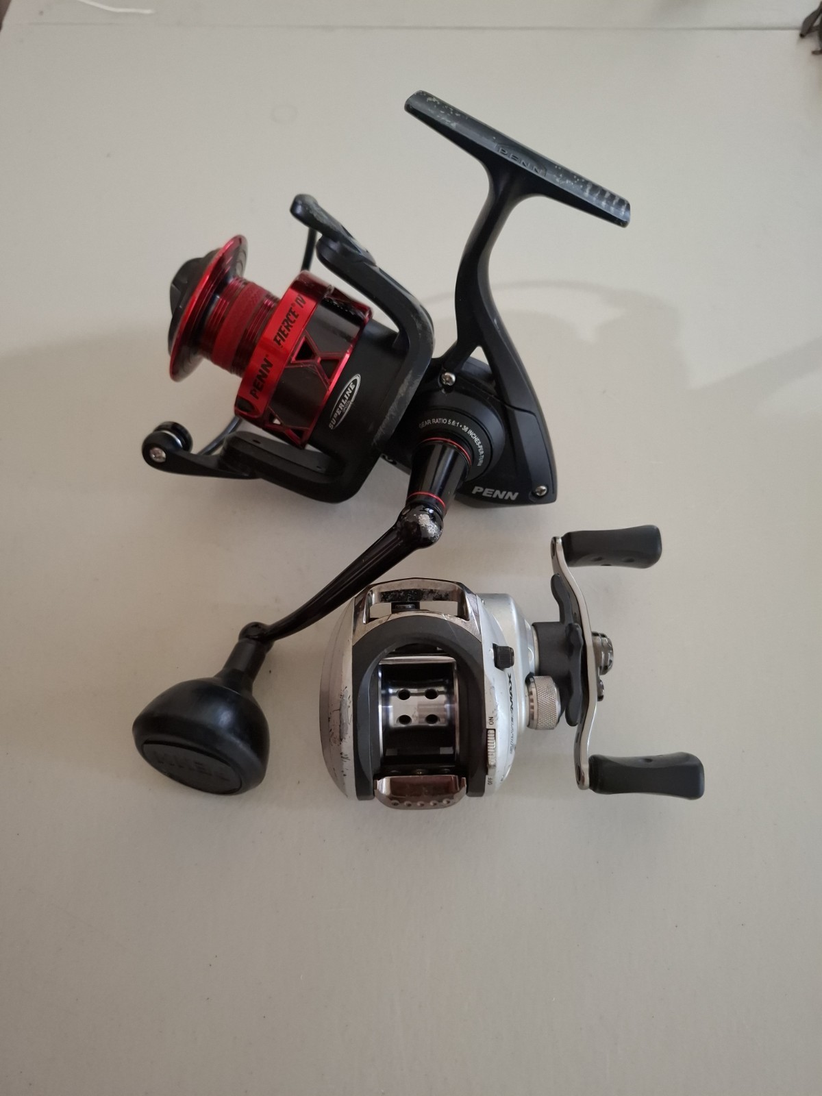 Penn Fierce 5000 Spinning Reel & Abu Garcia Silver Max Baitcaster Lot