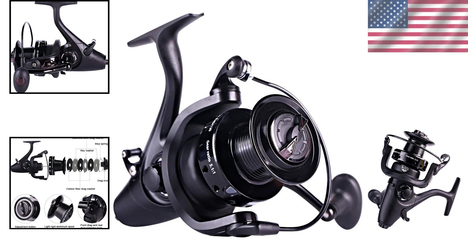 Smooth Fishing Reel with Ultra-Thin Design – 12+1BB for Ultimate Control