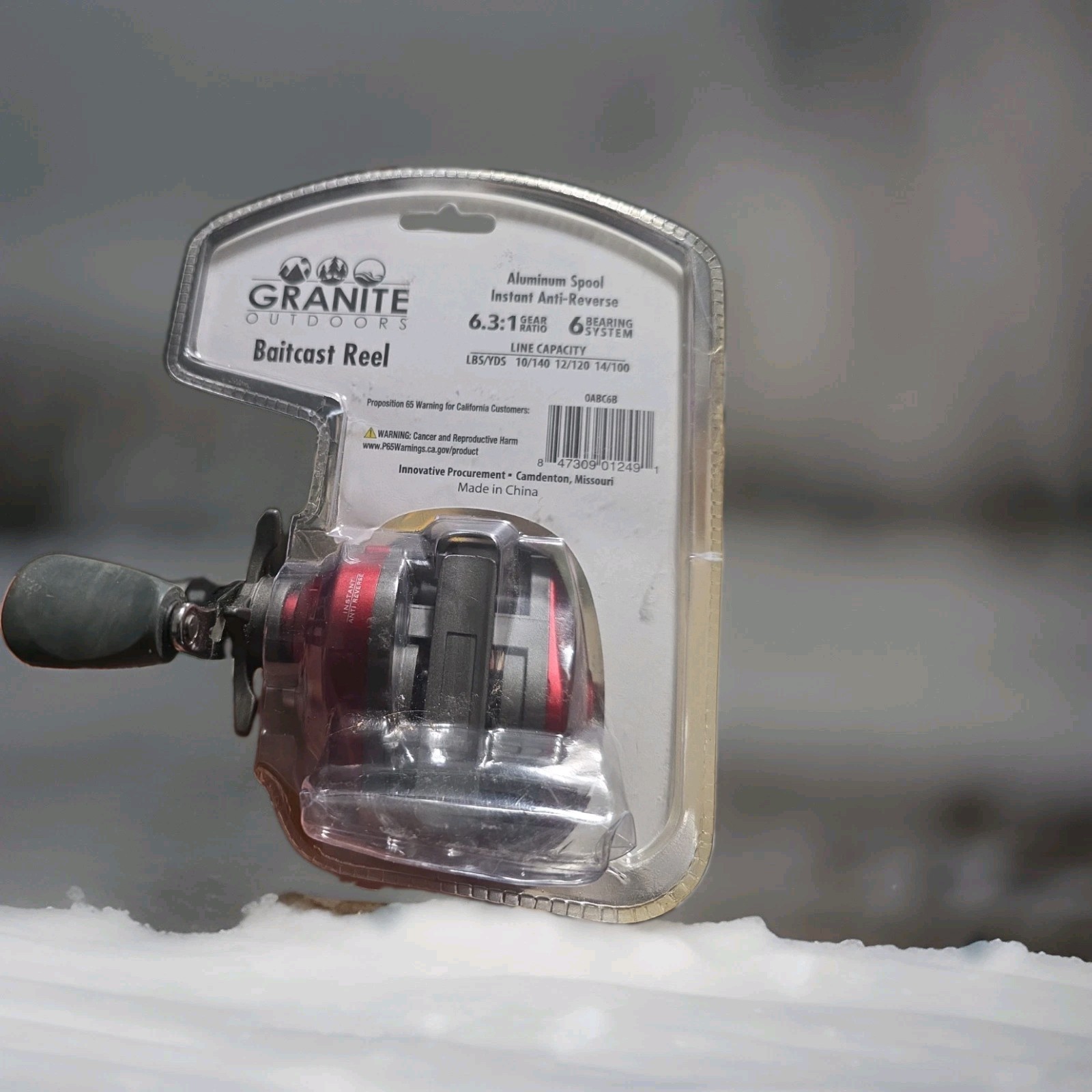 Granite Outdoor Fishing Reel Right Hand Instant Anti-Reverse 6.3:1 Gear Ratio
