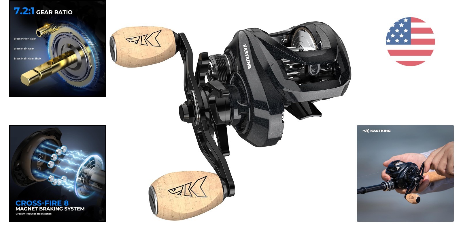 High Capacity MegaTron 100 Fishing Reel – 11lbs Drag, Smooth Casting Performance
