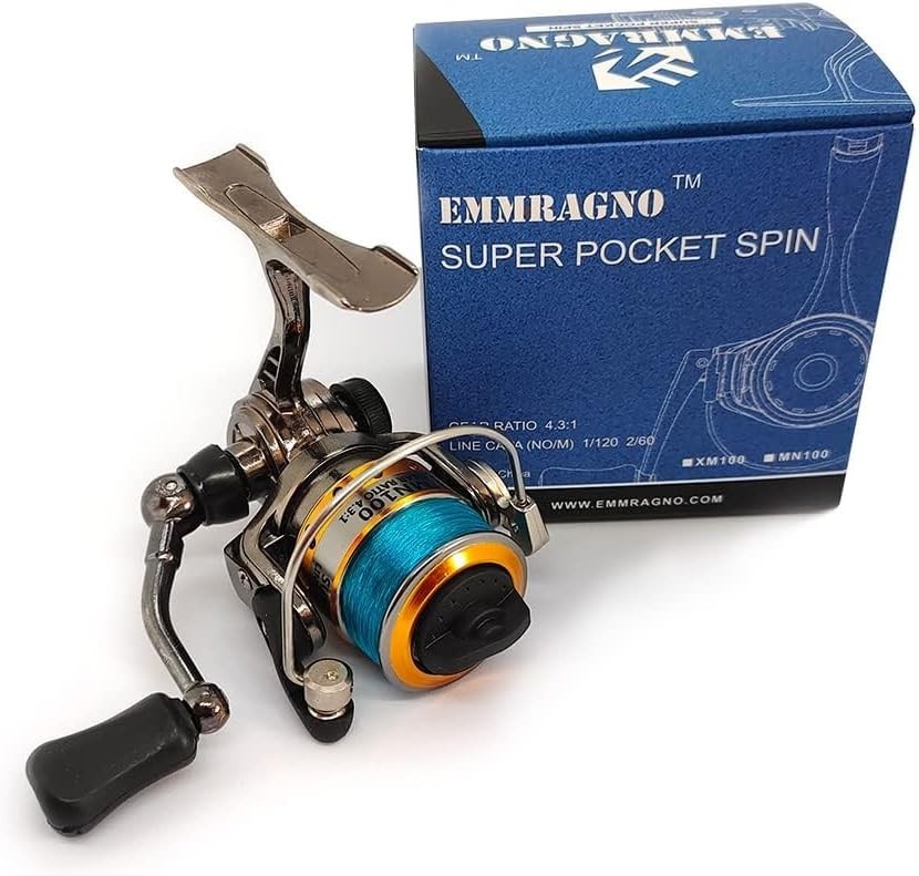 Mini 100 Small Metal Spinning Wheel Aluminum Fishing Reel with Metal Spool fo…