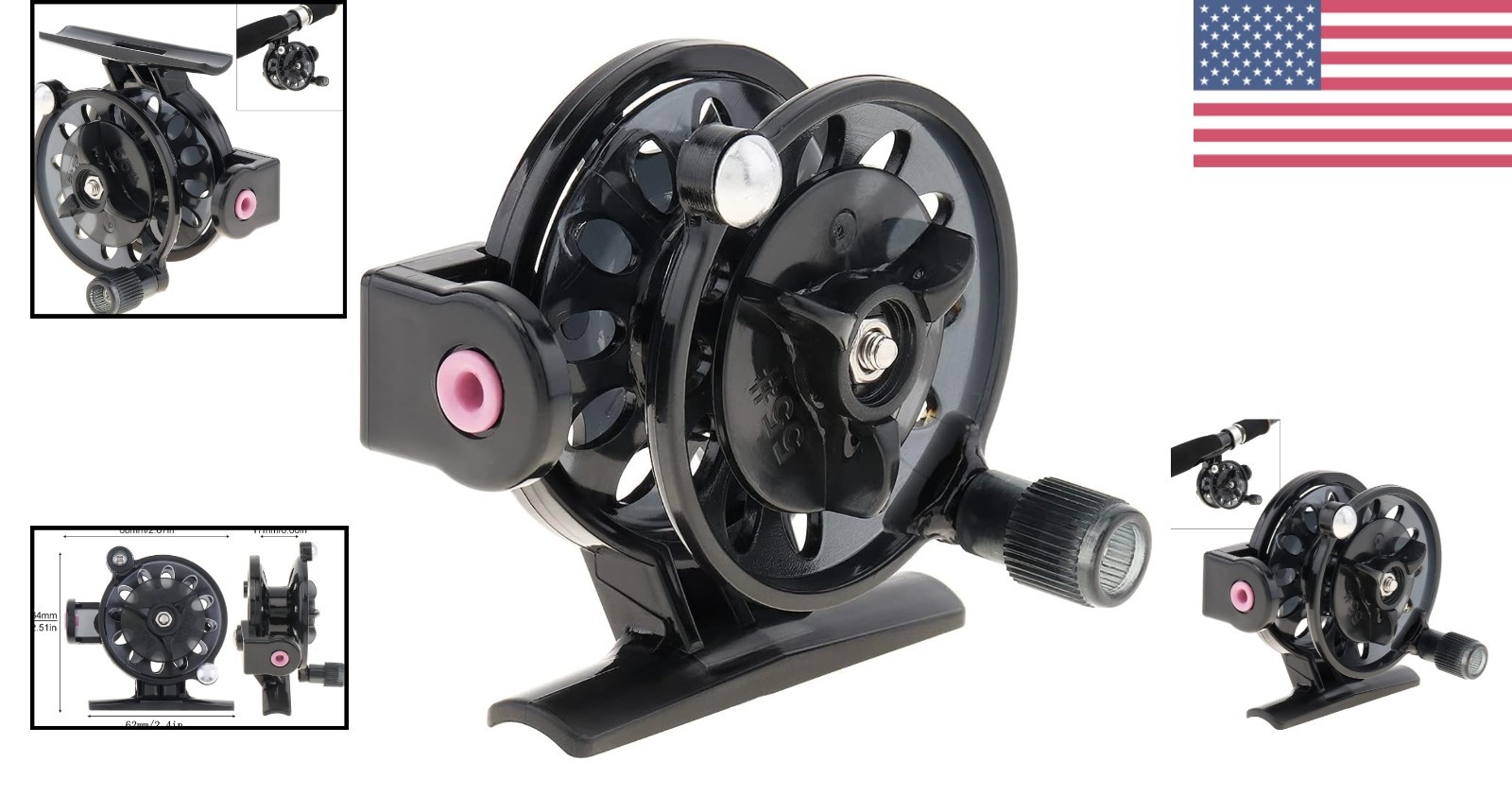 High Speed Spinning Reel for Fly Fishing Right Hand 40g Lightweight Black