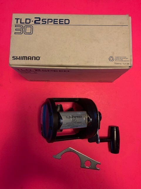 SHIMANO TLD30 2-SPEED FISHING REEL+THE BOX & WRENCH REBUILT WITH NEW PARTS