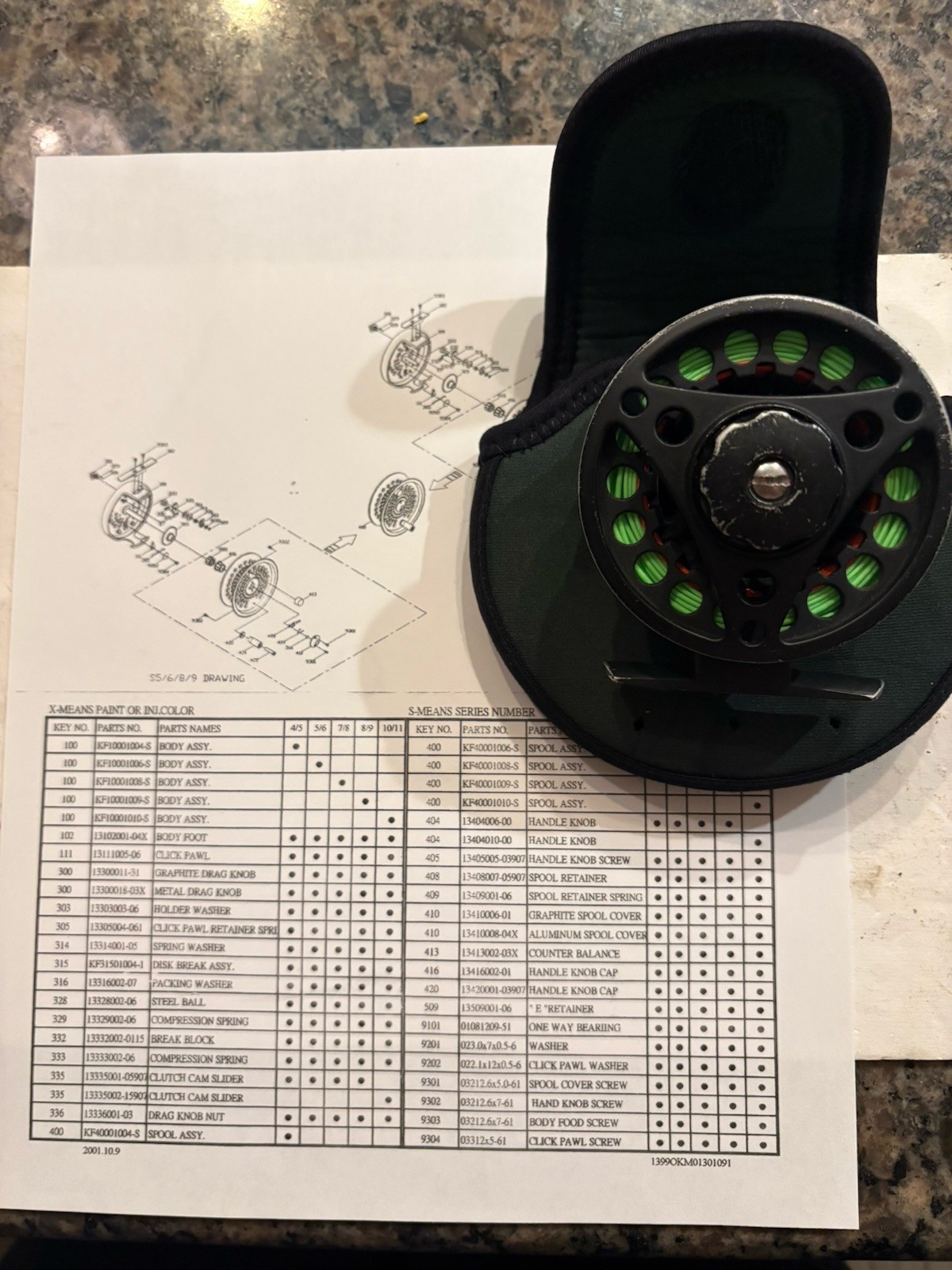 Okuma Sierra S-5/6 Fly Reel Aluminum Disk drag, Pre Owned & Case