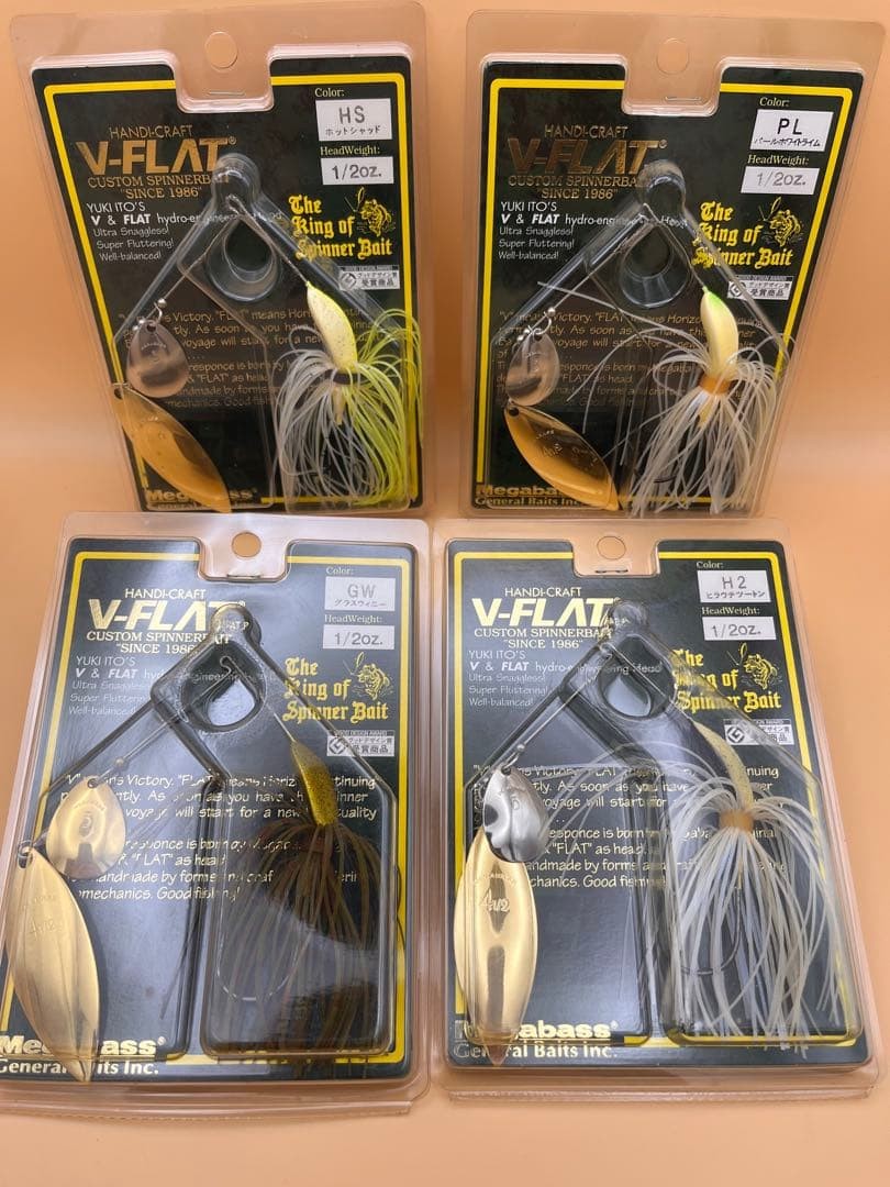 Megabass V FLAT 19 1 4 Piece Set Old Lure Spinnerbait