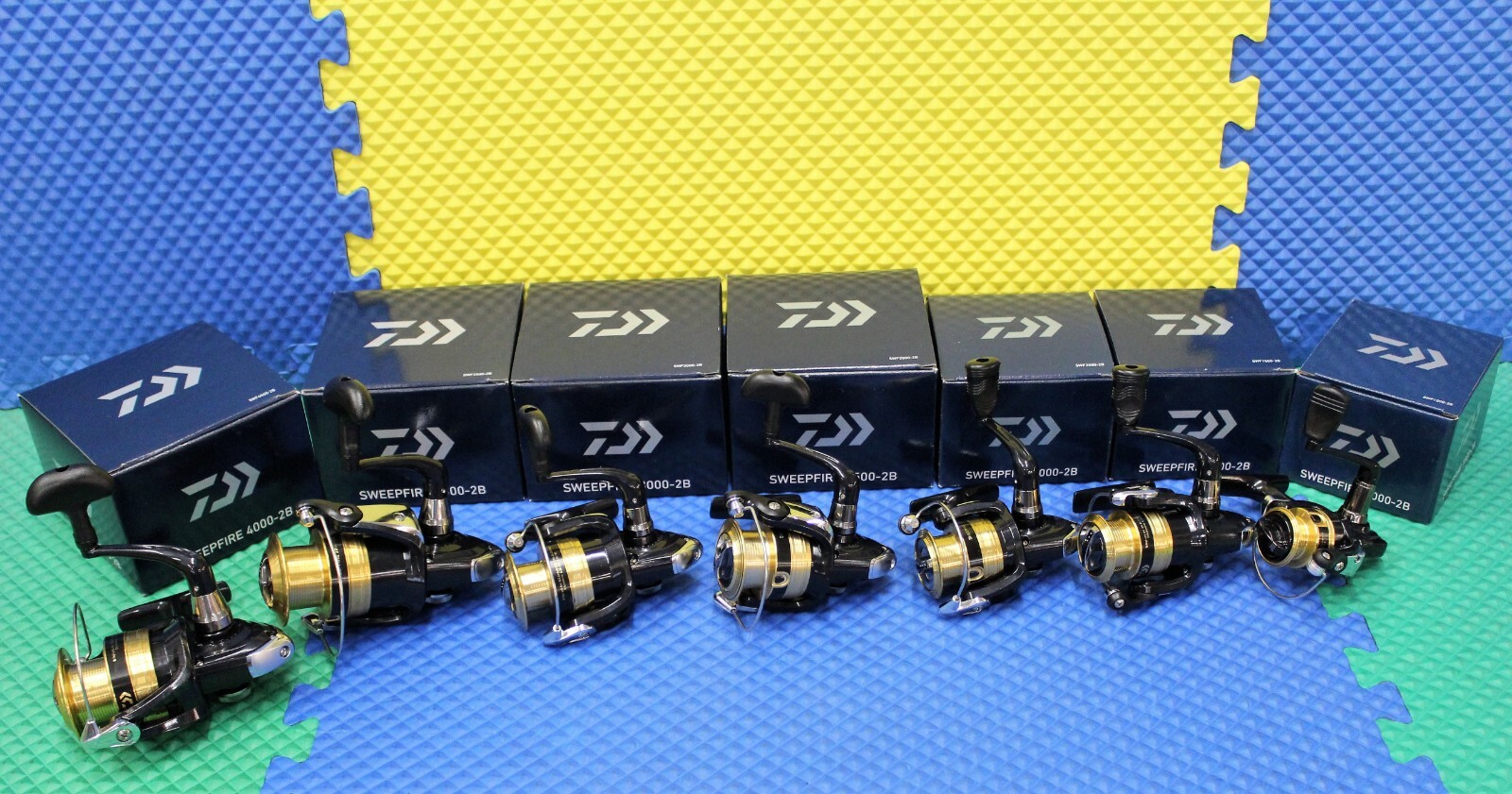 Daiwa Sweepfire 2B Front Drag Spinning Reels In Dark Blue Box CHOOSE YOUR MODEL!