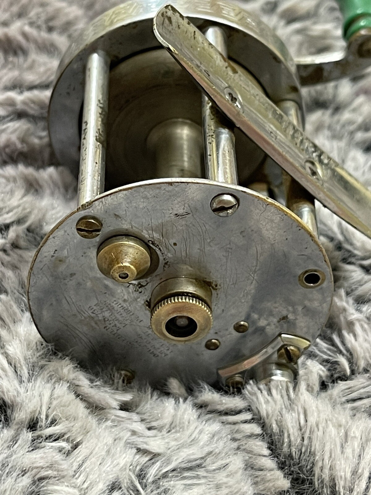 Vtg Pflueger Akron 1893 Conventional Fishing Reel Level Wind Bakelite Handle