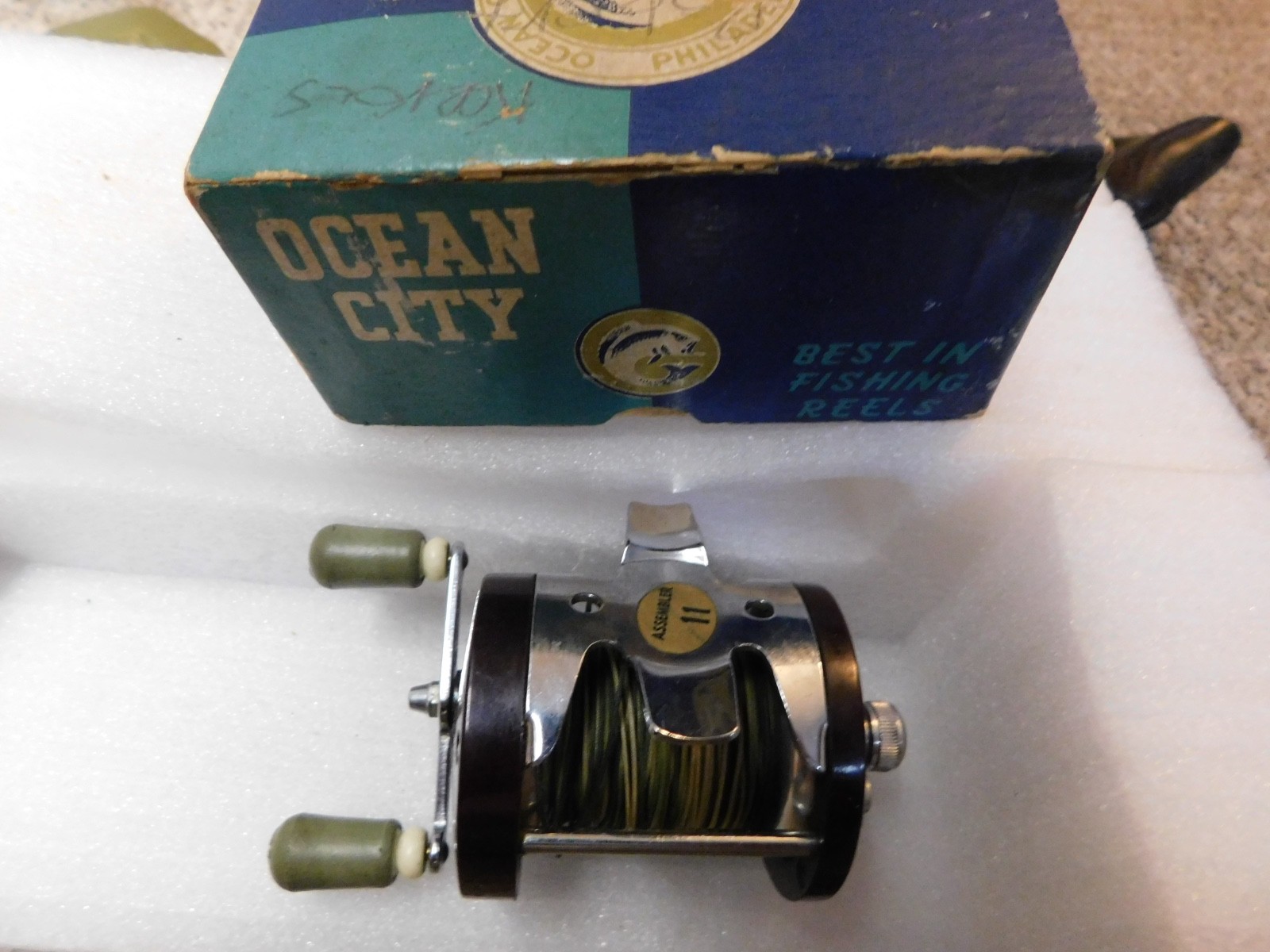 Vintage Ocean City No. 1591 Fishing Reel w/Original Box