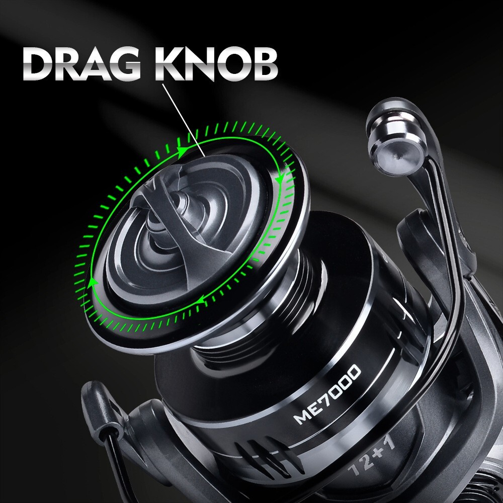 Fishing Wheel Metal Spool CNC Mechine Spinning Reel 6-9KG Max Drag ME2000-7000