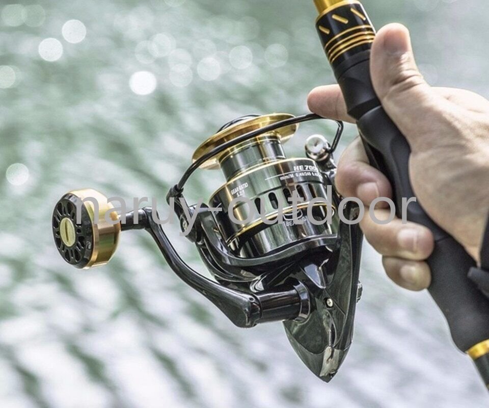 Fishing Reel HE500-7000 Max Drag 10kg Metal Spool Grip Spinning Reel