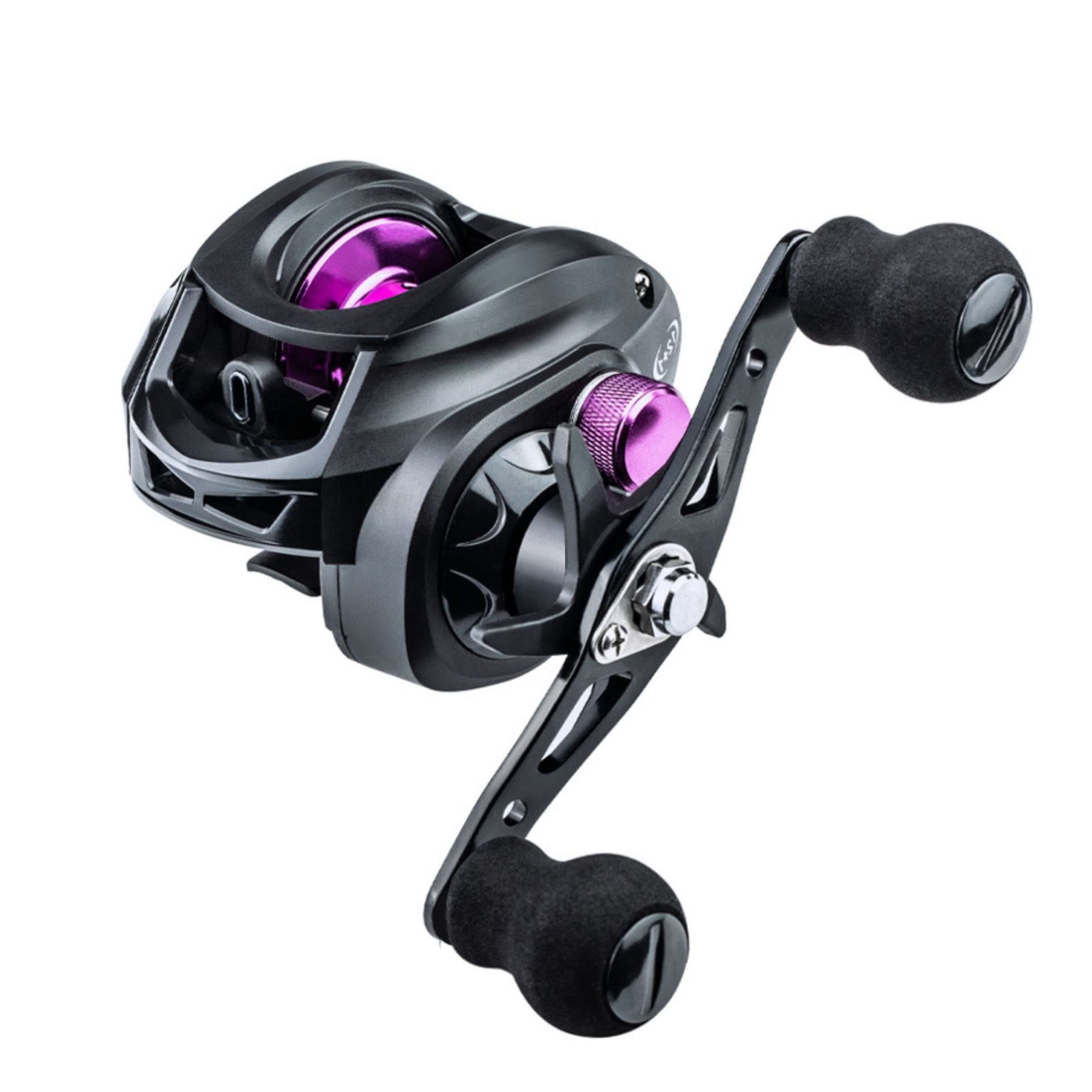 Lacusmall Baitcaster Reels, Fishing Reels with Medium, A-Black Left-7.2:1