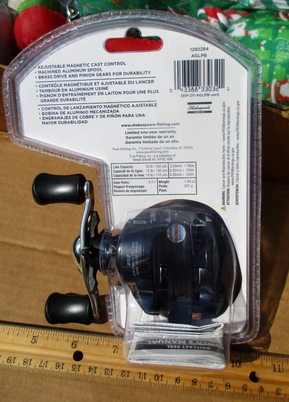 NEW* Shakespeare Agility AGLP Baitcasting Reel 6.2:1 Gear Ratio 3 Bearing System