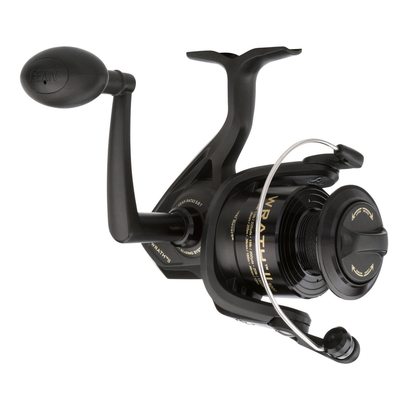 PENN Wrath II Spinning Fishing Reel, 5000 Size Reel