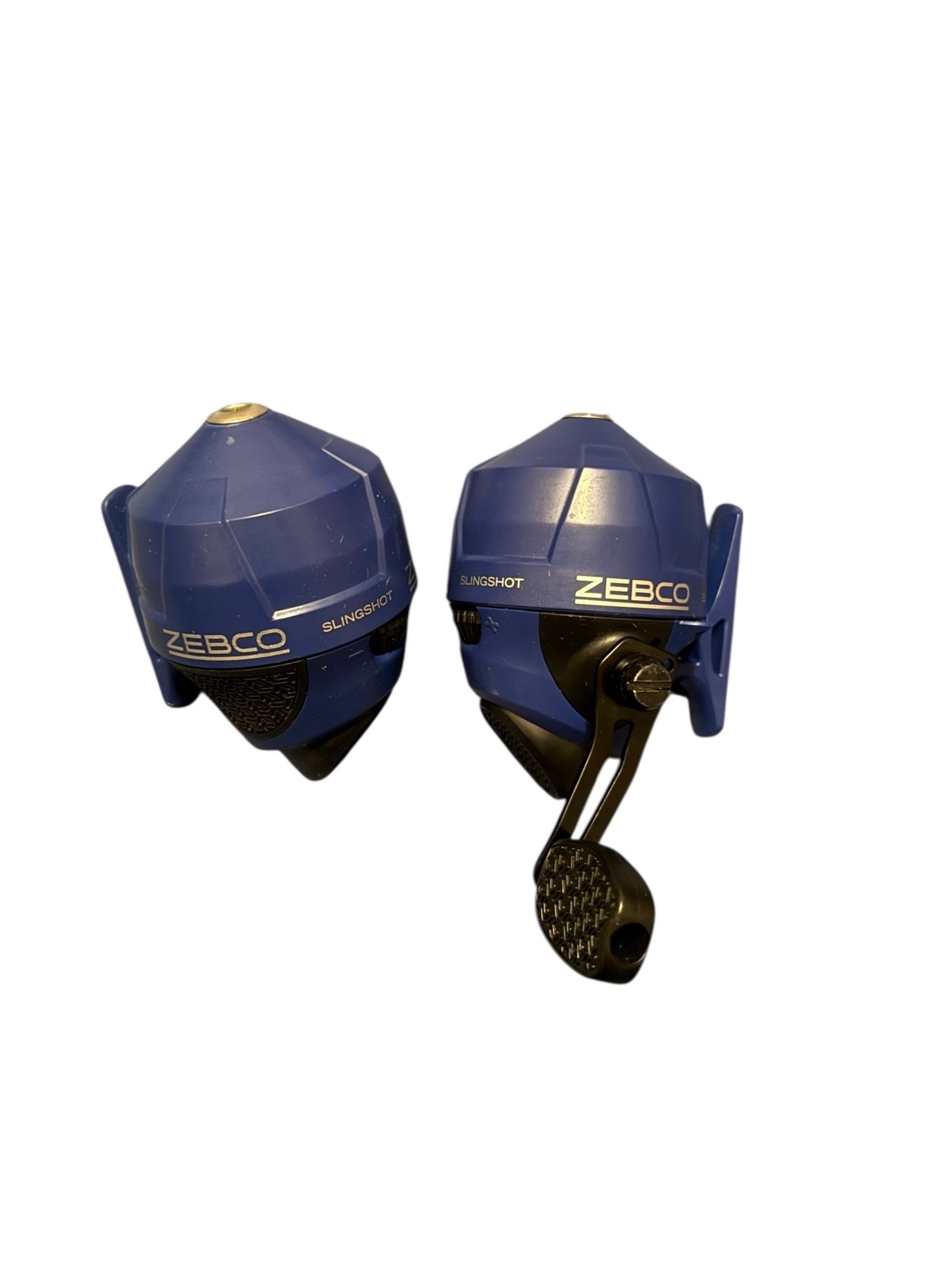 2 LOT Zebco Dark Blue SingShot Spincast Reel