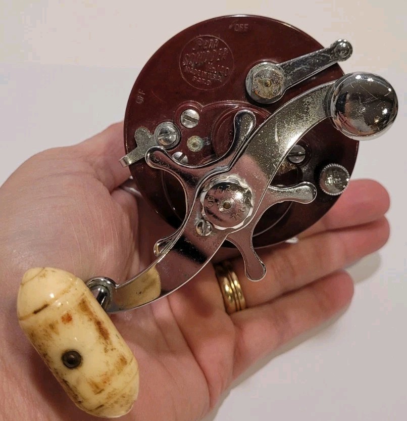 Vtg Penn Squidder No 140 Conventional Saltwater Fishing Reel Steel Ball Bearings