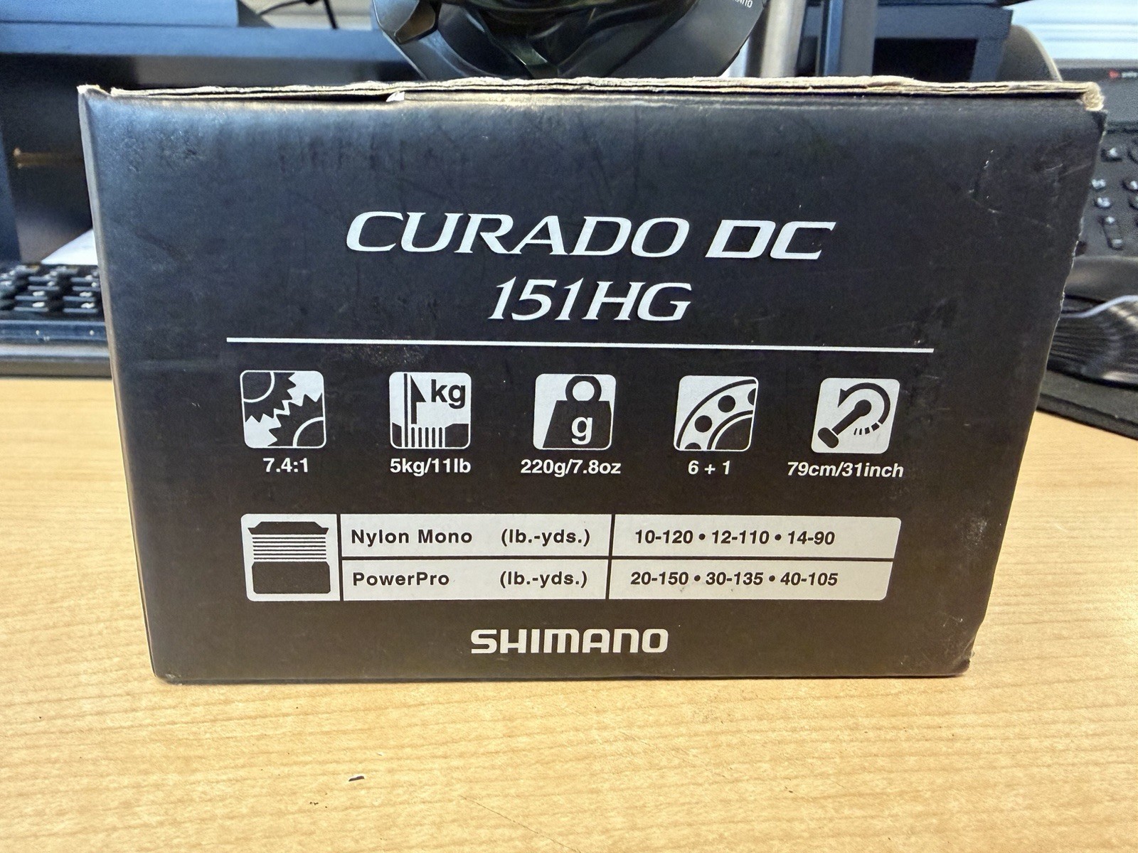 Shimano Curado DC 151HG Left-Hand Baitcast Reel 7.4:1