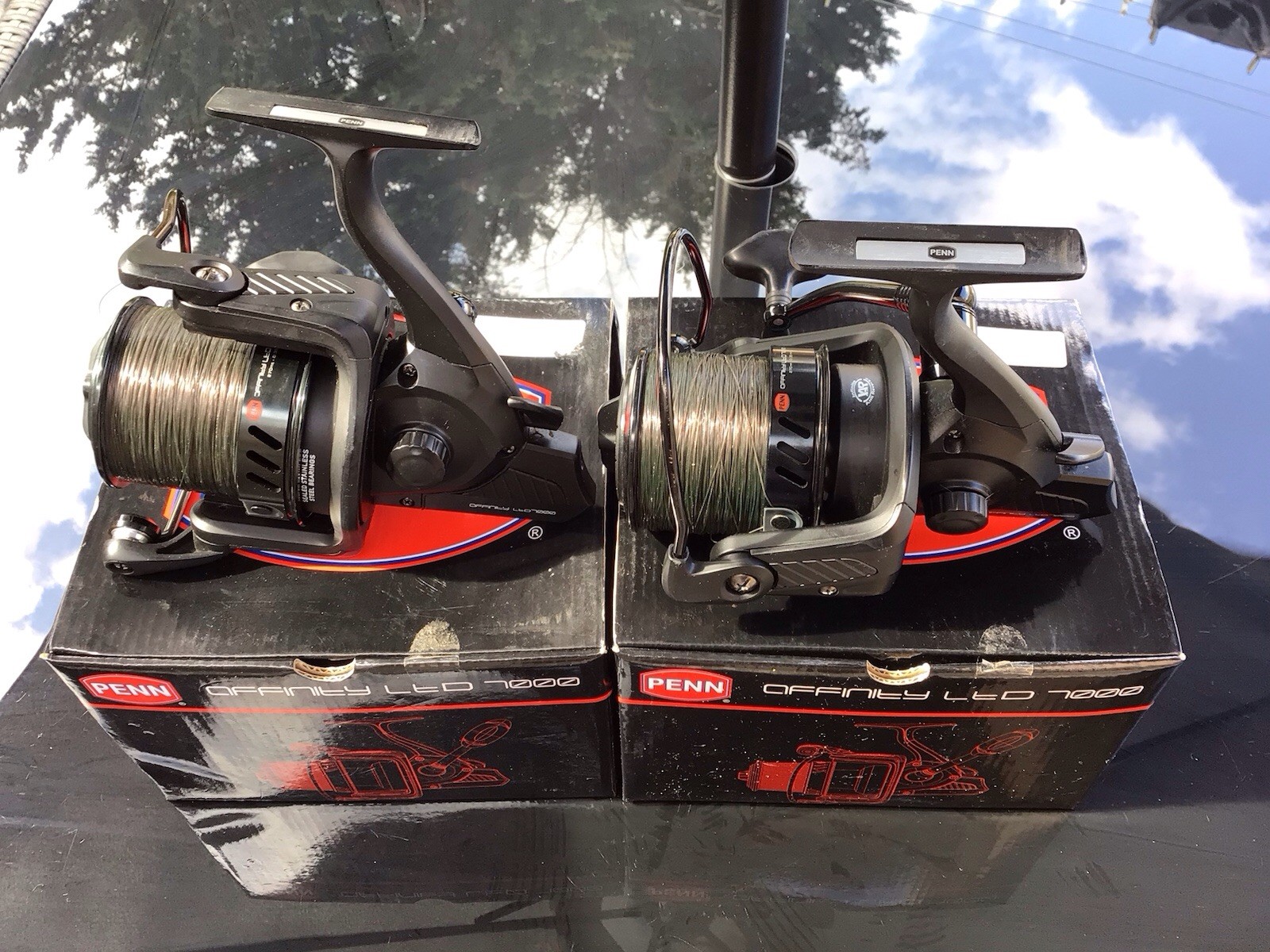 Penn Affinity Ltd 7000 Big Pit Reels X2 & Boxes Used Carp Fishing Gear