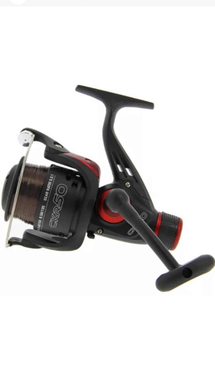 CKR50 Coarse Fishing Rear Drag Reel Preloaded With 8lb Line.